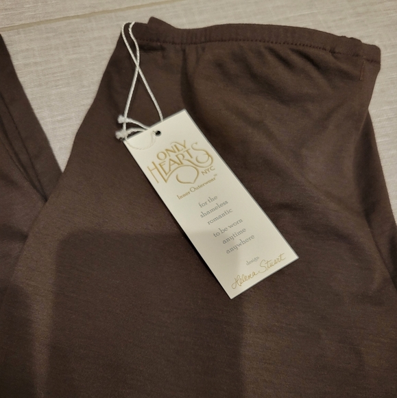 NWT Only Hearts So Fine  cropped leggings chocolate brown size small - Picture 2 of 8